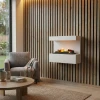 ScandiFlame Electric Steinsdal - White Wall-mounted Opti-myst Fireplace