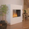 Glow Fire Goethe Elkamin OMC 600 &ndash; Realistisk L&aring;ga, Milj&ouml;v&auml;nlig Design, Frist&aring;ende (Vit)