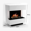 Camino Elettrico Glow Fire Kleist &ndash; Opti-Myst Cassette 600, bianco, 90 cm x 50 cm x 80 cm