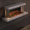 La Nordica Lumen 870 wall-mounted electric fireplace with stone frame