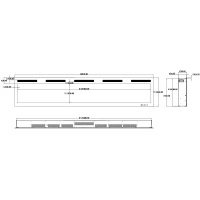 Majestic PRO Aan de Muur Gemonteerde Elektrische Haard 84" (213 cm)
