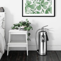 Nordic Flame brandblusser 6 kg - Gepolijst staal