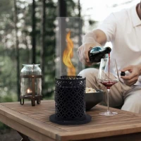 Vornado bio-ethanolhaard &ndash; stijlvol model met een decoratieve geperforeerde basis en hoge vlam