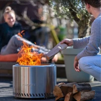 Volcano Extra Large pellet vuurkorf van roestvrij staal &ndash; 15 kg blikvanger voor de tuin