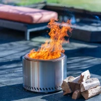Volcano Extra Large pellet vuurkorf van roestvrij staal &ndash; 15 kg blikvanger voor de tuin