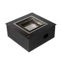 Kwadraat bio-ethanol brander met afstandsbediening