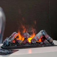 Waterdamphaard inzetstuk met sierhout