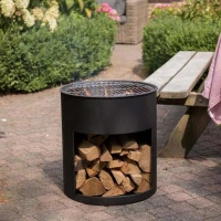 Verplaatsbare vuurton met grill