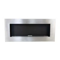 Murus 1200 cm muurhangende biohaard met geborsteld stalen afronding