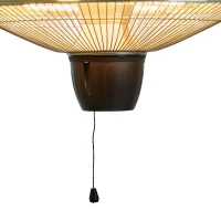 Plafond hangende zilveren terrasverwarmer