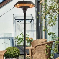 Vloermodel terrasverwarmer zwart