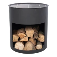 Verplaatsbare vuurton met grill