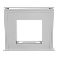 Colyton vrijstaande witte bio-ethanolhaard