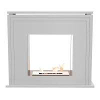 Colyton vrijstaande witte bio-ethanolhaard