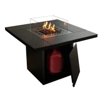 Planika Square Table buiten gashaard voor een gasfles