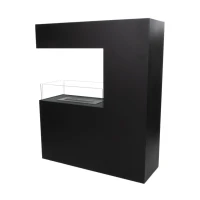 Zwarte Roomdivider Bio-ethanol Haard