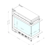 Faber e-Matrix Mood 800-500 RD Waterdamp haard