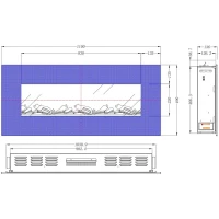 Aflamo Albion 110 cm Zwarte Elektrische Haard