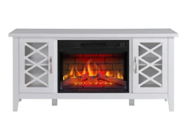 Odessa Elektrische Haard - Wit TV-Meubel med Haard