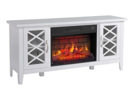Odessa Elektrische Haard - Wit TV-Meubel med Haard