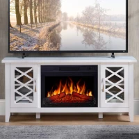 Odessa Elektrische Haard - Wit TV-Meubel med Haard