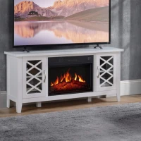 Odessa Elektrische Haard - Wit TV-Meubel med Haard