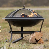 Atlanta vuurschaal in zwart