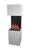 Glow Fire Beethoven Wit - OMC 600 | Vrijstaande Waterdamphaard, 170 cm x 60 cm x 50 cm
