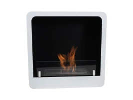 Wit vierkante biohaard voor aan de muur