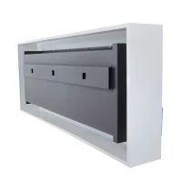 Grote witte biohaard voor de muur