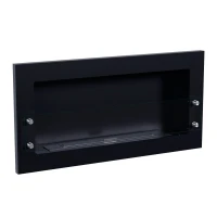 Texas  - Zwarte bio-ethanol wandhaard  met glas