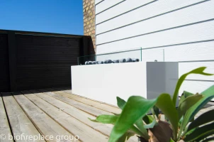 Vrijstaande biohaard in wit