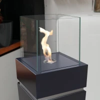 Flexibele vrijstaande biohaard die goed buiten is te gebruiken. Brandtijd tot 3 uur. Maat H: 100 x B: 32 x D: 32 cm.