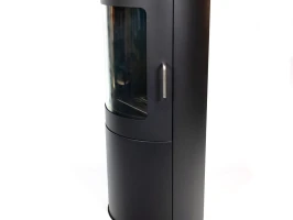 Richmond - Zwarte Bio-ethanol kachel met platte achterkant 