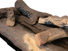 Inzetbrander met keramisch hout