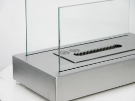 Lambeth tafel bio-ethanolhaard - Rechthoekige kleine stalen haard