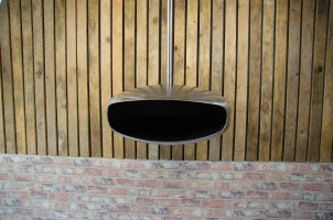 Staal UFO-60 plafond hangende bioethanol haard