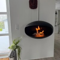 Stijlvolle cocoon bioethanol haard