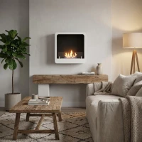 Wit vierkante biohaard voor aan de muur