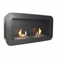 Vlotte zwarte biohaard met mooie ronde hoeken. Brandtijd 6 uur. Maat: 47 x 90 x 20 cm.