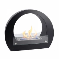 Biohaard met boog. Brander 1,5L. Brandtijd 6 uur. Maat H: 52 x B: 64 x D: 23 cm