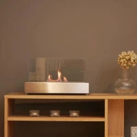 Lambeth tafel bio-ethanolhaard - Rechthoekige kleine stalen haard