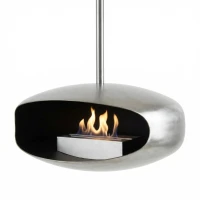 Staal UFO-60 plafond hangende bioethanol haard