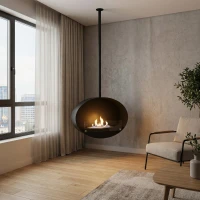 Halifax Black Ovale Plafond Biohaard 80 cm