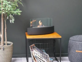 Slimme en moderne ovale tafel bio-ethanol haard