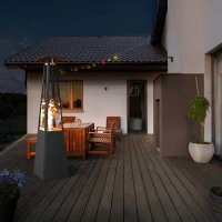 Witte pyramidevormige buiten gashaard