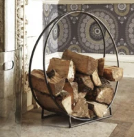 Cirkelvormige houtblok houder voor alle type haarden