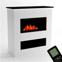 Brecht Elektrische Waterdamphaard OMC 600 &ndash; Realistische Vlam, Milieuvriendelijk Ontwerp, Vrijstaand