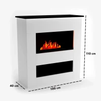 Brecht Elektrische Waterdamphaard OMC 600 &ndash; Realistische Vlam, Milieuvriendelijk Ontwerp, Vrijstaand