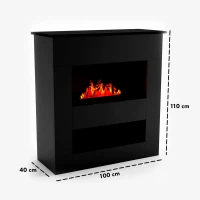 Brecht Elektrische Waterdamphaard OMC 600 &ndash; Realistische Vlam, Milieuvriendelijk Ontwerp, Vrijstaand